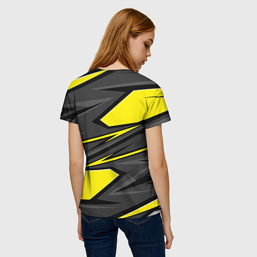 Женская футболка Renault - желтый / 3D-принт – фото 4