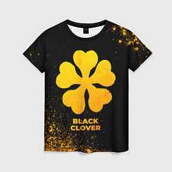 Женская футболка Black Clover - gold gradient