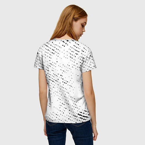 Женская футболка HIM glitch на светлом фоне / 3D-принт – фото 4