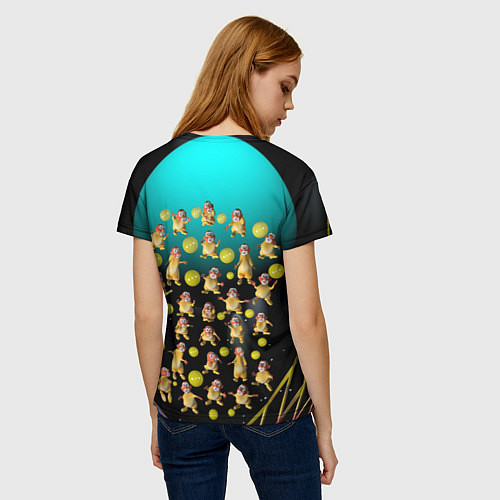 Женская футболка Клоуны в лунной сети / 3D-принт – фото 4