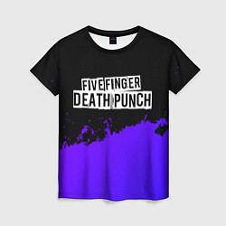 Футболка женская Five Finger Death Punch purple grunge, цвет: 3D-принт