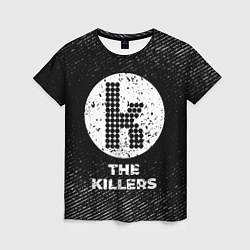 Женская футболка The Killers с потертостями на темном фоне