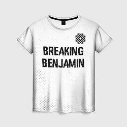 Женская футболка Breaking Benjamin glitch на светлом фоне: символ с