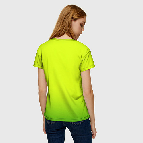 Женская футболка Сочный лимон градиент / 3D-принт – фото 4