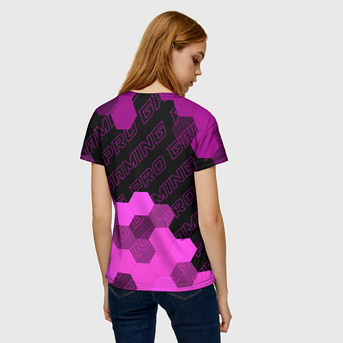 Женская футболка Hitman pro gaming: символ сверху / 3D-принт – фото 4