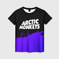 Женская футболка Arctic Monkeys purple grunge