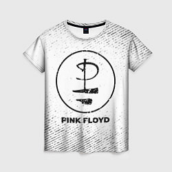 Футболка женская Pink Floyd с потертостями на светлом фоне, цвет: 3D-принт