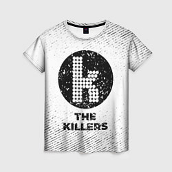 Женская футболка The Killers с потертостями на светлом фоне