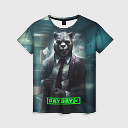 Футболка женская Payday 3 crazy bear, цвет: 3D-принт