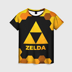 Женская футболка Zelda - gold gradient