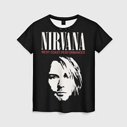 Женская футболка Nirvana - Kurt Cobain