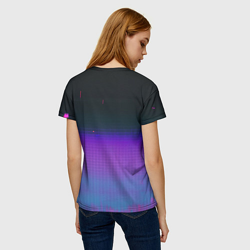 Женская футболка Nier automata 2b neon / 3D-принт – фото 4