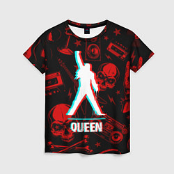 Женская футболка Queen rock glitch