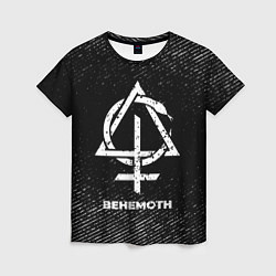 Женская футболка Behemoth с потертостями на темном фоне