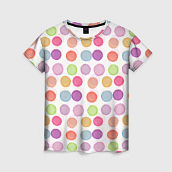 Женская футболка Цветные кружочки