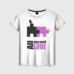 Женская футболка Пазлы любви