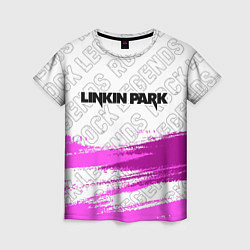 Футболка женская Linkin Park rock legends: символ сверху, цвет: 3D-принт