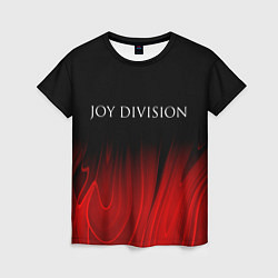 Женская футболка Joy Division red plasma