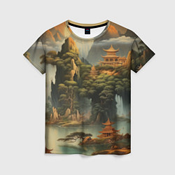 Женская футболка Пейзаж в китайском стиле