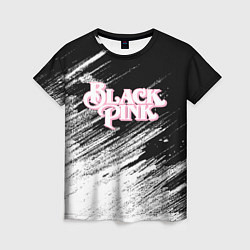 Женская футболка Blackpink - черно-белый