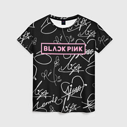 Женская футболка Blackpink - автографы