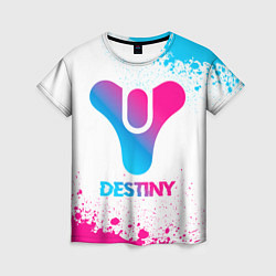 Женская футболка Destiny neon gradient style