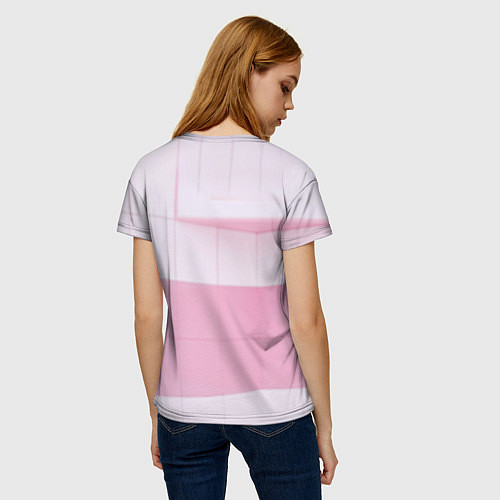 Женская футболка Rose Black pink / 3D-принт – фото 4