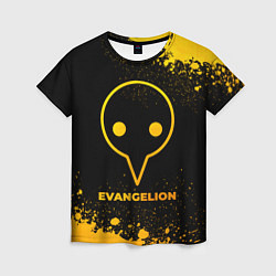 Женская футболка Evangelion - gold gradient