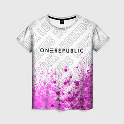 Женская футболка OneRepublic rock legends: символ сверху
