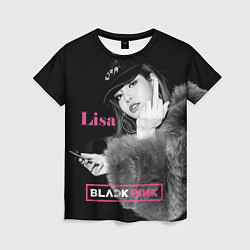 Женская футболка Blackpink Lisa fuck