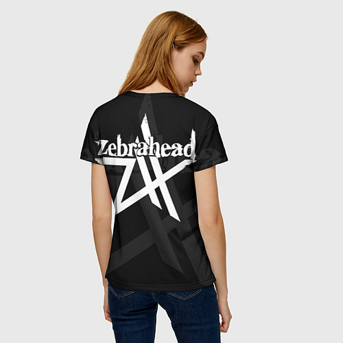 Женская футболка Zebrahead - atomic skeleton / 3D-принт – фото 4