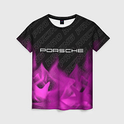 Женская футболка Porsche pro racing: символ сверху