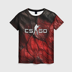 Женская футболка CS GO dark red texture