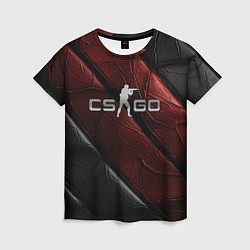 Женская футболка CS GO dark red texture