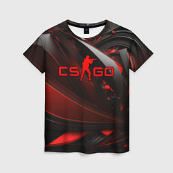 Женская футболка CS GO red and black