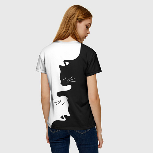 Женская футболка Котики Инь-Янь / 3D-принт – фото 4