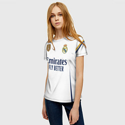 Футболка женская Лука Модрич Реал Мадрид форма 2324 домашняя, цвет: 3D-принт — фото 2