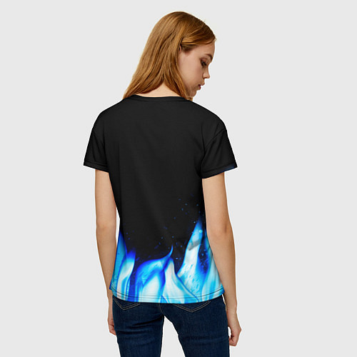 Женская футболка In Flames blue fire / 3D-принт – фото 4