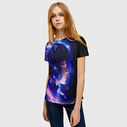 Футболка женская Космическая женщина, цвет: 3D-принт — фото 2