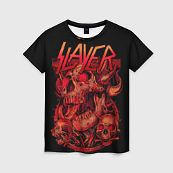 Женская футболка Slayer skulls