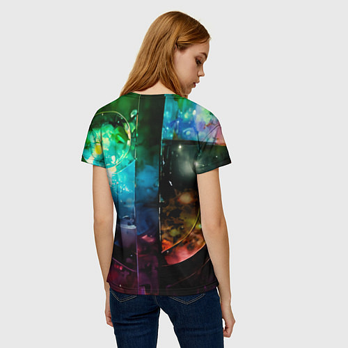 Женская футболка Девушка киборг с рыжими волосами / 3D-принт – фото 4