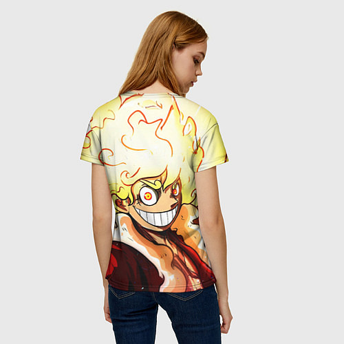 Женская футболка Луффи 5 гир бог Ника - One Piece / 3D-принт – фото 4