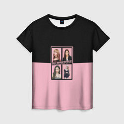 Женская футболка Черно-розовые K-pop группа