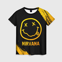 Женская футболка Nirvana - gold gradient