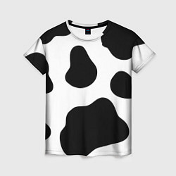 Женская футболка Принт - пятна коровы