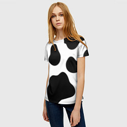 Футболка женская Принт - пятна коровы, цвет: 3D-принт — фото 2