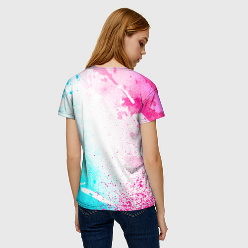 Женская футболка Black Clover neon gradient style / 3D-принт – фото 4