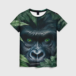 Женская футболка Крупная морда гориллы