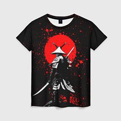 Женская футболка Призрак цусимы - самурай