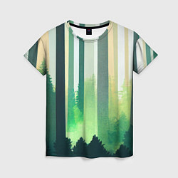 Женская футболка Прохладный лес